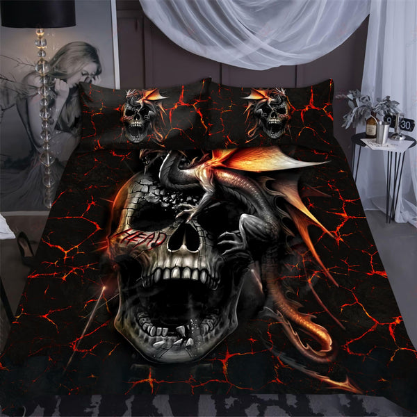 3d Love Dragon Skull Bedding Set Qb06162003