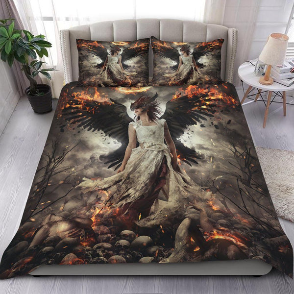 Angel & Demon Cotton Bed Sheets Spread Comforter Duvet Cover Bedding Sets