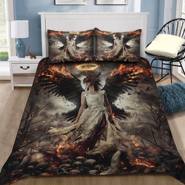 Angel & Demon Cotton Bed Sheets Spread Comforter Duvet Cover Bedding Sets