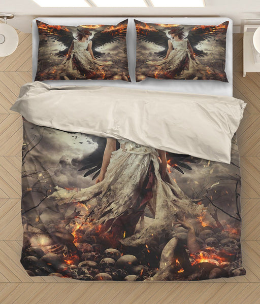 Angel & Demon Cotton Bed Sheets Spread Comforter Duvet Cover Bedding Sets