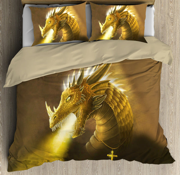 Fire Dragon 3D Cotton Bed Sheets Spread Comforter Duvet Cover Bedding Sets