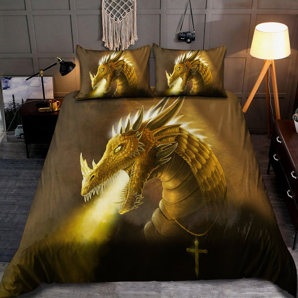 Fire Dragon 3D Cotton Bed Sheets Spread Comforter Duvet Cover Bedding Sets