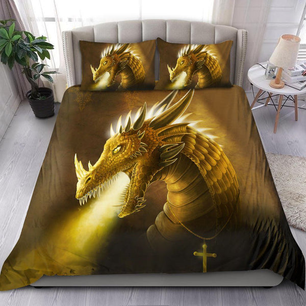 Fire Dragon 3D Cotton Bed Sheets Spread Comforter Duvet Cover Bedding Sets