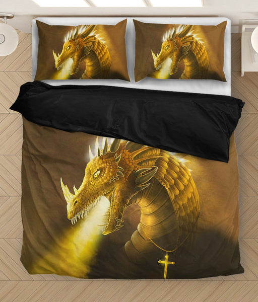 Fire Dragon 3D Cotton Bed Sheets Spread Comforter Duvet Cover Bedding Sets