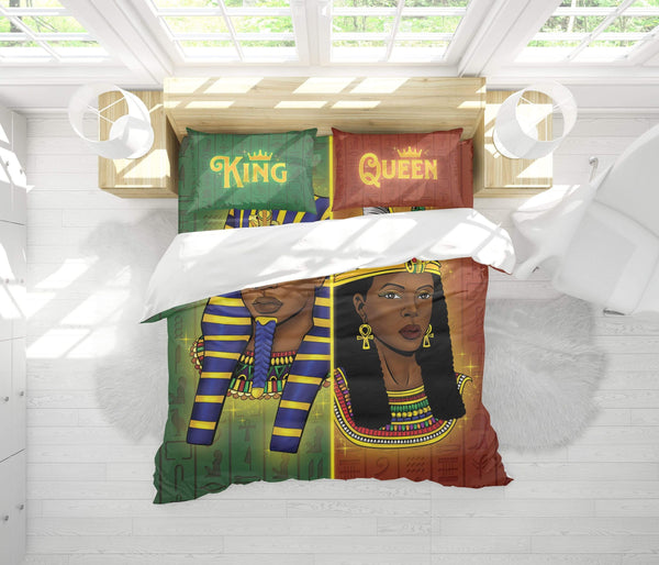 Black King & Queen Cotton Bed Sheets Spread Comforter Duvet Cover Bedding Sets