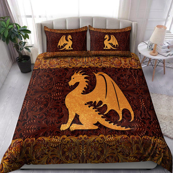 Fall In Love With Dragon Cotton Bed Sheets Spread Comforter Duvet Cover Bedding Sets