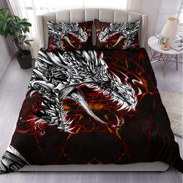 Dragon Lava Cotton Bed Sheets Spread Comforter Duvet Cover Bedding Sets