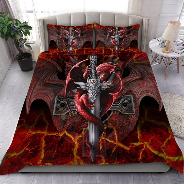 Dragon Sword Cotton Bed Sheets Spread Comforter Duvet Cover Bedding Sets