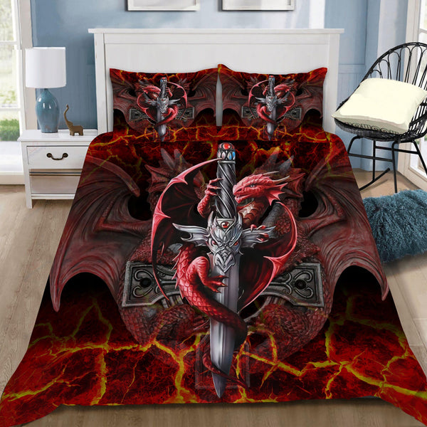 Dragon Sword Cotton Bed Sheets Spread Comforter Duvet Cover Bedding Sets