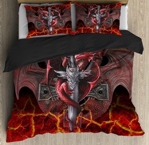 Dragon Sword Cotton Bed Sheets Spread Comforter Duvet Cover Bedding Sets