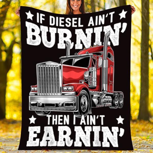Diesel Trucker Fleece Blanket Great Customized Gifts For Birthday Christmas Thanksgiving