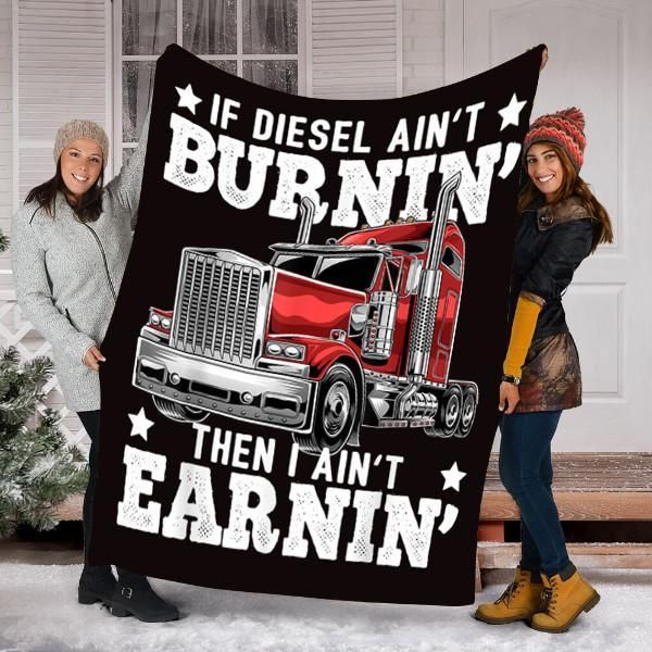 Diesel Trucker Fleece Blanket Great Customized Gifts For Birthday Christmas Thanksgiving