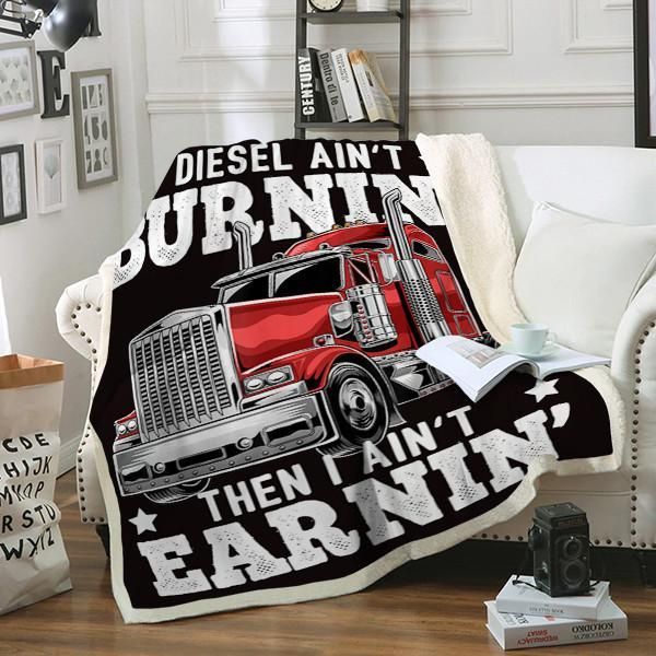 Diesel Trucker Fleece Blanket Great Customized Gifts For Birthday Christmas Thanksgiving