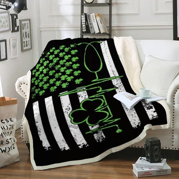 Irish Nurse Fleece Blanket Great Customized Gifts For Birthday Christmas Thanksgiving