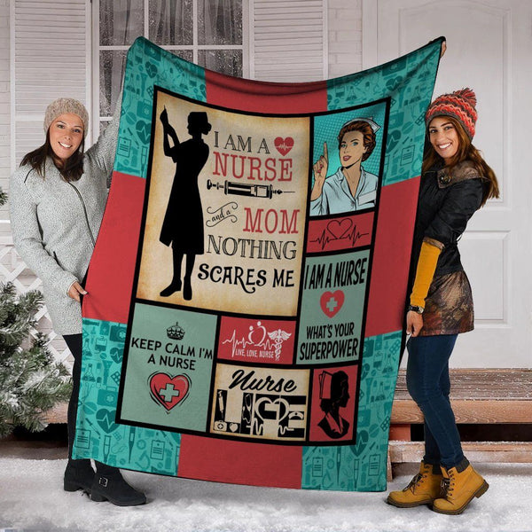 I Am A Nurse Mom Nurse Life Nursing Fleece Blanket Great Customized Gifts For Birthday Christmas Thanksgiving