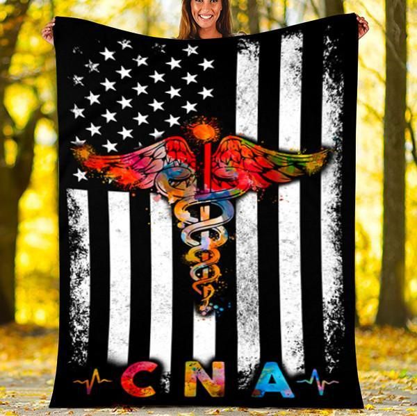 Cna Nurse Fleece Blanket Great Customized Gifts For Birthday Christmas Thanksgiving
