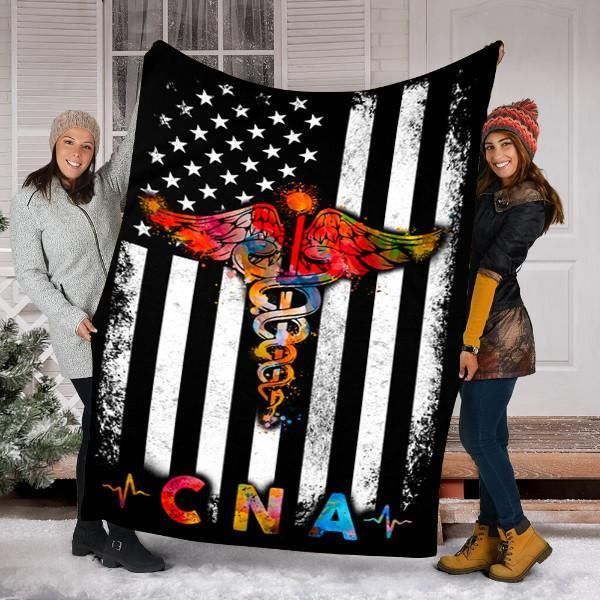 Cna Nurse Fleece Blanket Great Customized Gifts For Birthday Christmas Thanksgiving