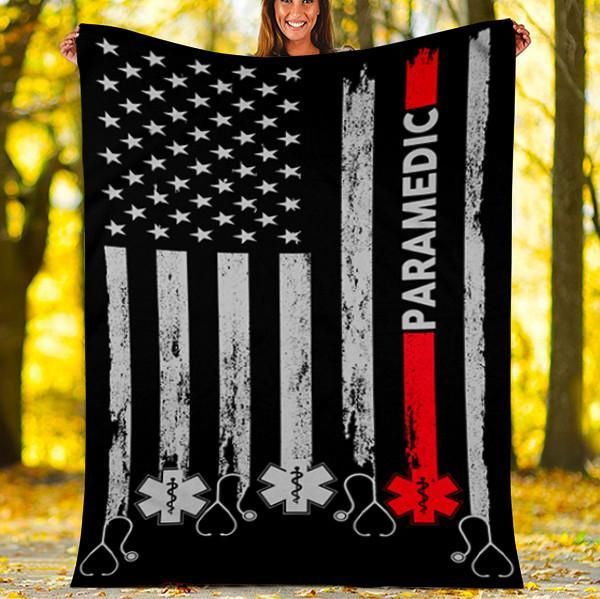Paramedic Nurse Fleece Blanket Great Customized Gifts For Birthday Christmas Thanksgiving