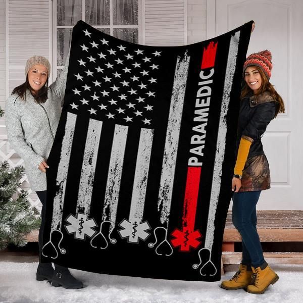 Paramedic Nurse Fleece Blanket Great Customized Gifts For Birthday Christmas Thanksgiving