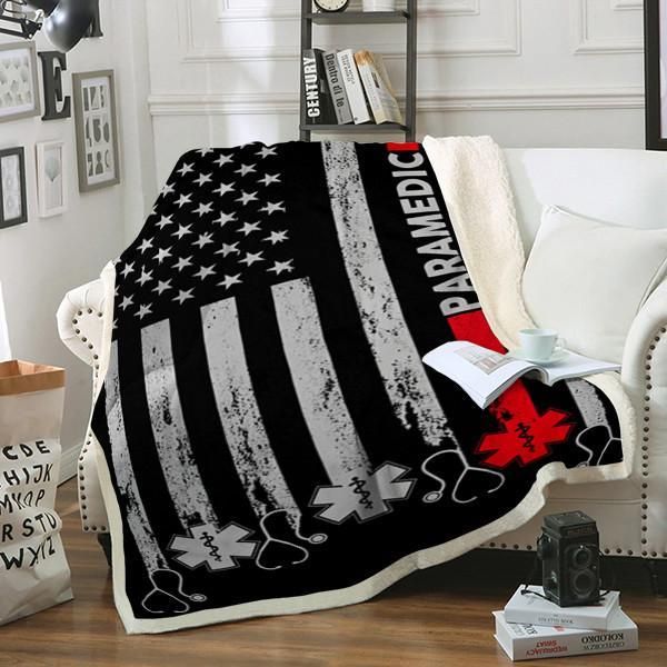 Paramedic Nurse Fleece Blanket Great Customized Gifts For Birthday Christmas Thanksgiving