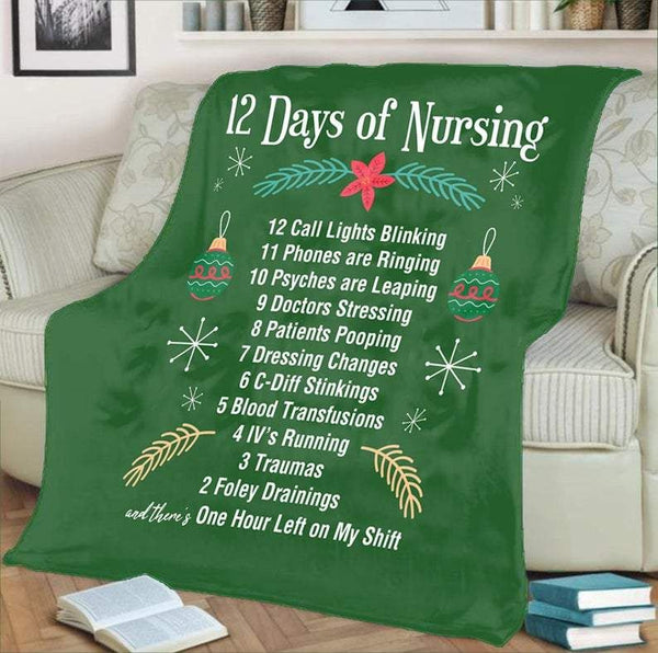 Nursing Fleece Blanket Great Customized Gifts For Birthday Christmas Thanksgiving